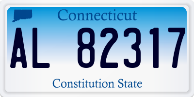 CT license plate AL82317