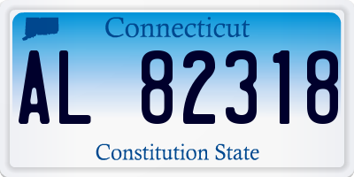CT license plate AL82318