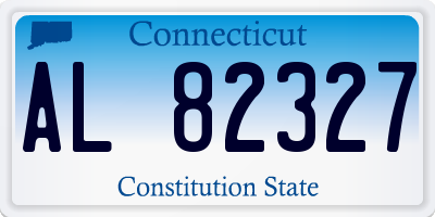 CT license plate AL82327