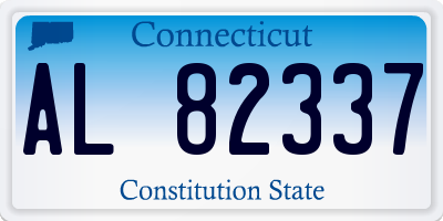CT license plate AL82337