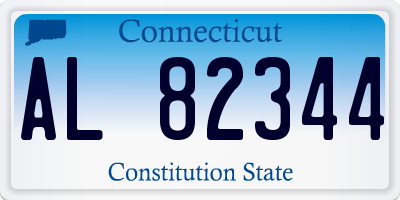 CT license plate AL82344