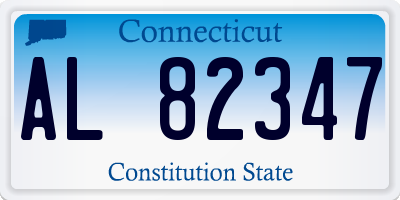 CT license plate AL82347