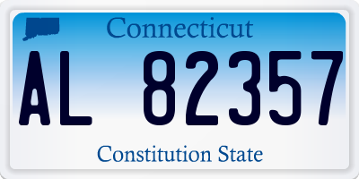 CT license plate AL82357