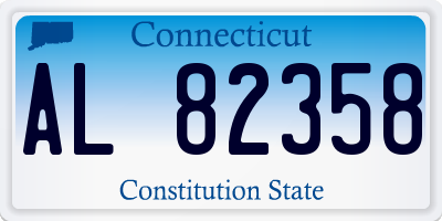 CT license plate AL82358