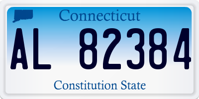 CT license plate AL82384