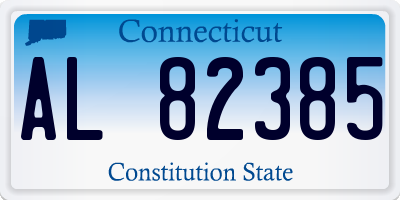 CT license plate AL82385