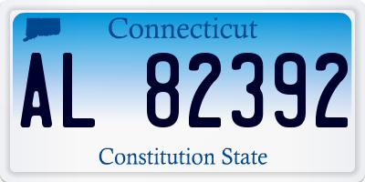 CT license plate AL82392