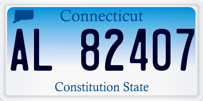 CT license plate AL82407