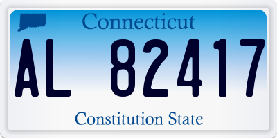 CT license plate AL82417