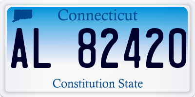 CT license plate AL82420