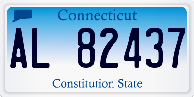 CT license plate AL82437
