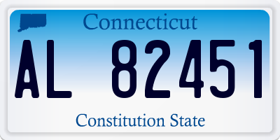 CT license plate AL82451