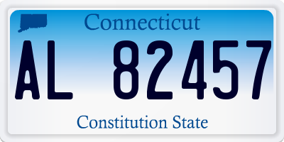 CT license plate AL82457