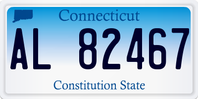 CT license plate AL82467