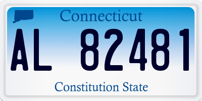 CT license plate AL82481