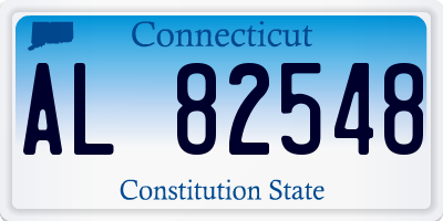 CT license plate AL82548