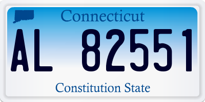CT license plate AL82551