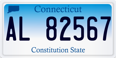 CT license plate AL82567