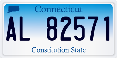 CT license plate AL82571
