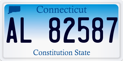 CT license plate AL82587