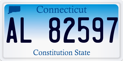 CT license plate AL82597