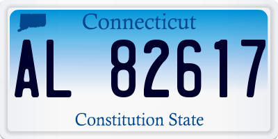 CT license plate AL82617