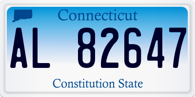 CT license plate AL82647