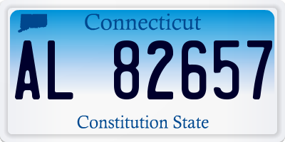 CT license plate AL82657