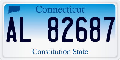 CT license plate AL82687