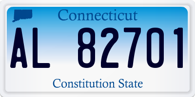 CT license plate AL82701