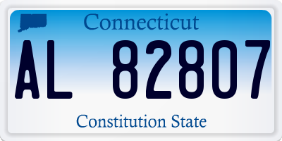 CT license plate AL82807
