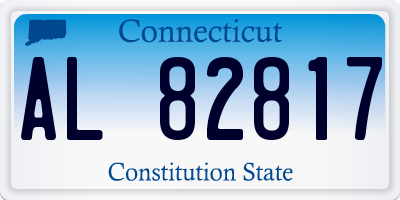 CT license plate AL82817
