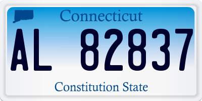CT license plate AL82837