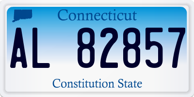 CT license plate AL82857