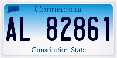CT license plate AL82861