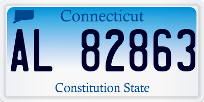 CT license plate AL82863