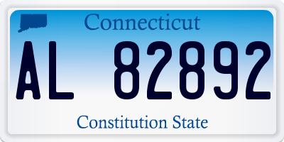 CT license plate AL82892