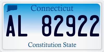 CT license plate AL82922