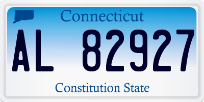 CT license plate AL82927