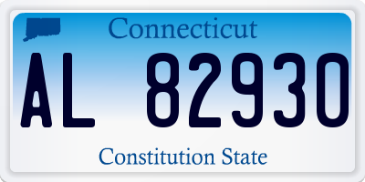 CT license plate AL82930