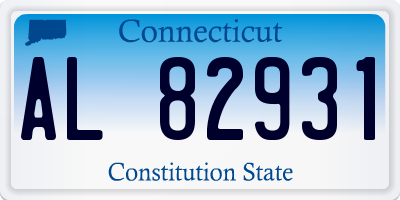 CT license plate AL82931