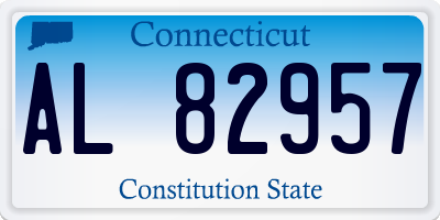 CT license plate AL82957