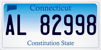 CT license plate AL82998
