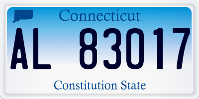 CT license plate AL83017