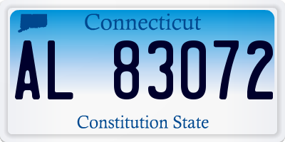 CT license plate AL83072