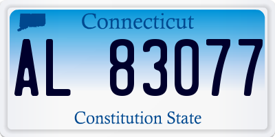CT license plate AL83077