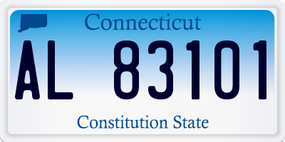 CT license plate AL83101