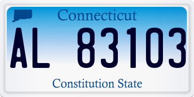 CT license plate AL83103