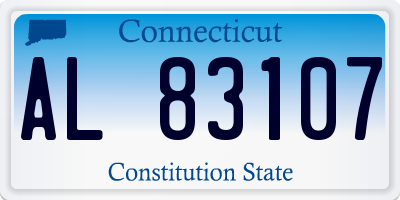CT license plate AL83107