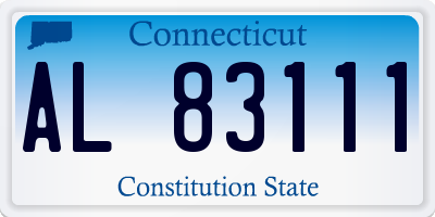CT license plate AL83111